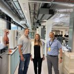 Showcasing the University facilities to CEO Gareth Meyer and Lead Nutritionist Ani Alieva